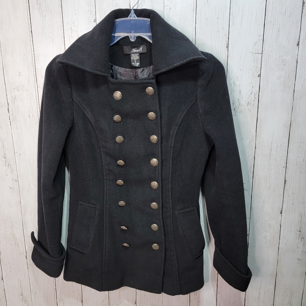 Vintage Tea/F Women's Double Breasted Cotton Wool Blend Jacket Size Medium.